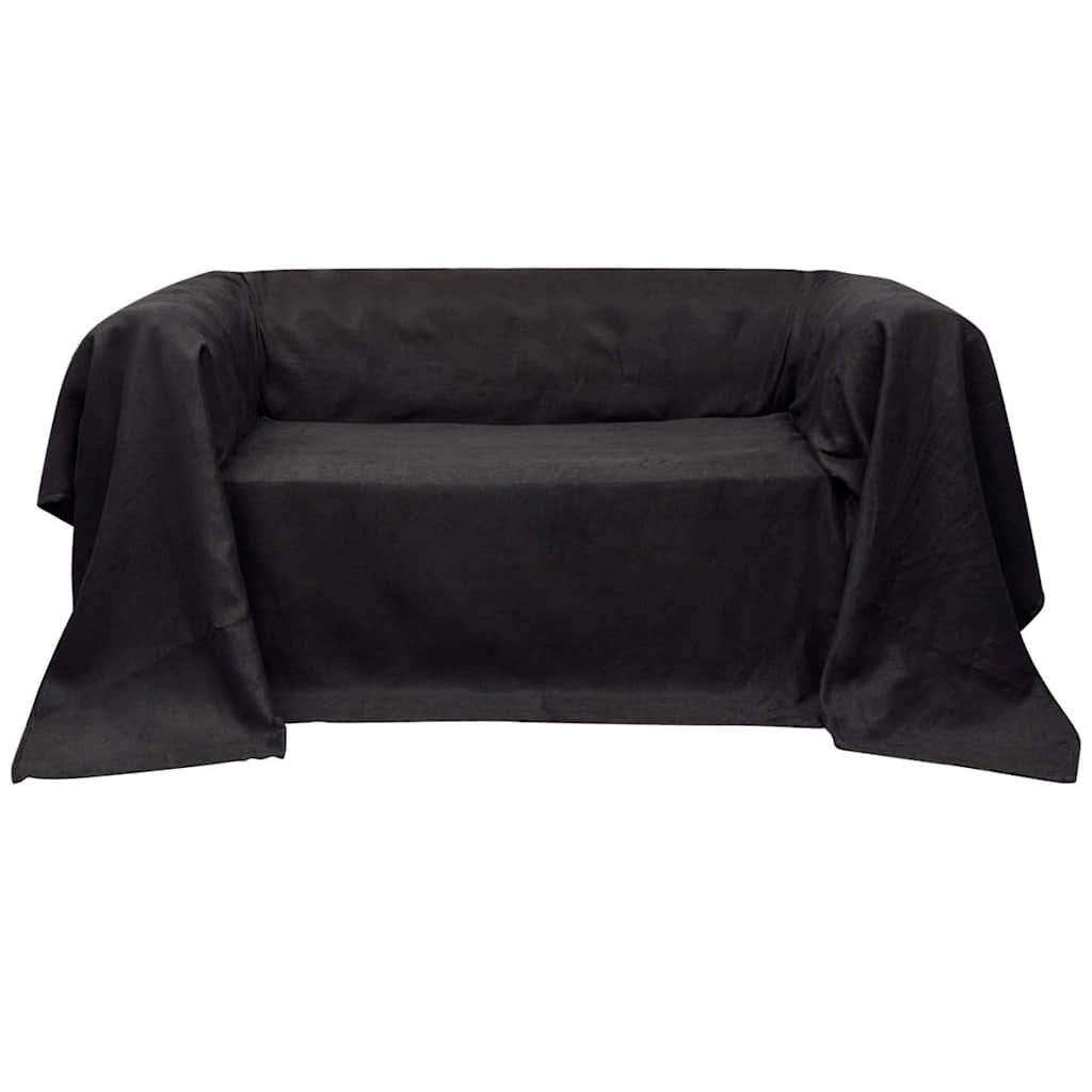 Bankhoes 140x210 cm microsuède antraciet is nu te koop bij PeponiXL, paradijselijk wonen!