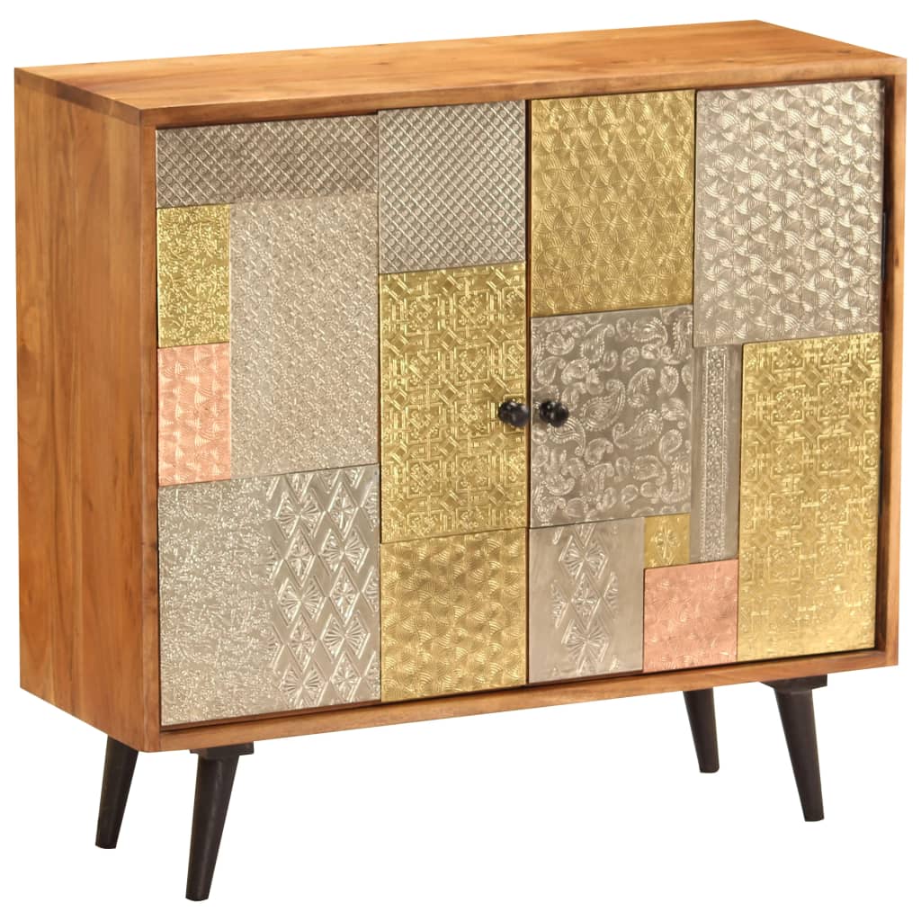 Dressoir 80x30x75 cm massief acaciahout is nu te koop bij PeponiXL, paradijselijk wonen!