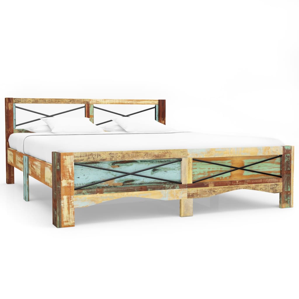 Bedframe massief gerecycled hout 180x200 cm is nu te koop bij PeponiXL, paradijselijk wonen!