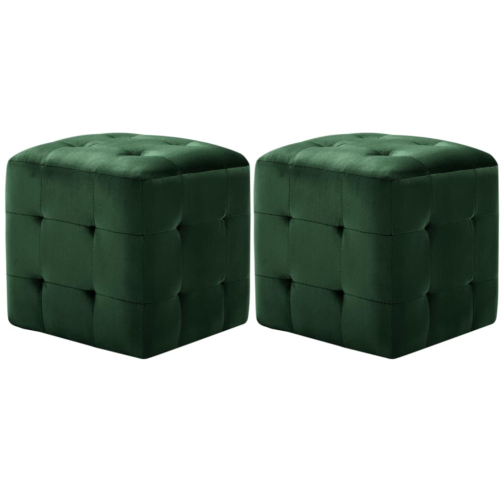 Nachtkastjes 2 st 30x30x30 cm fluweel groen is nu te koop bij PeponiXL, paradijselijk wonen!