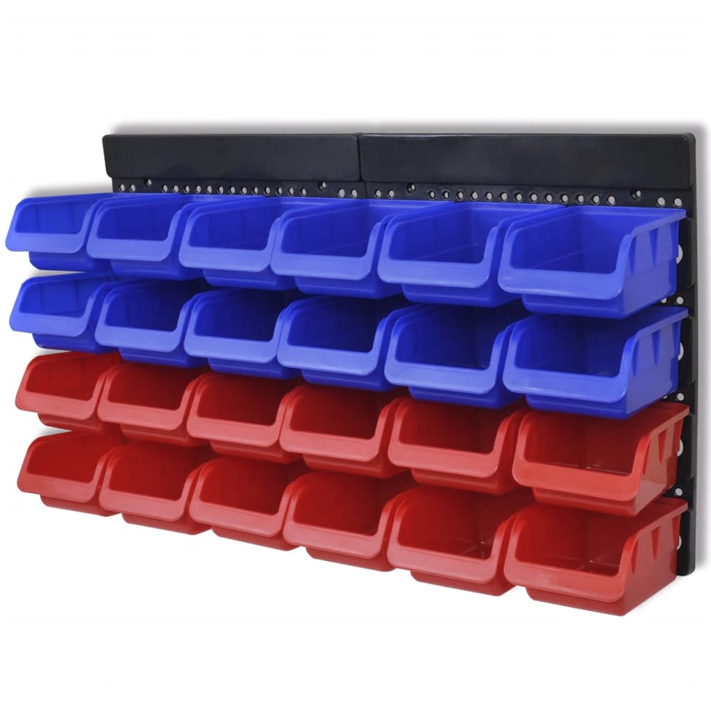 Gereedschapsordeners wandgemonteerd blauw en rood 2 st is nu te koop bij PeponiXL, paradijselijk wonen!