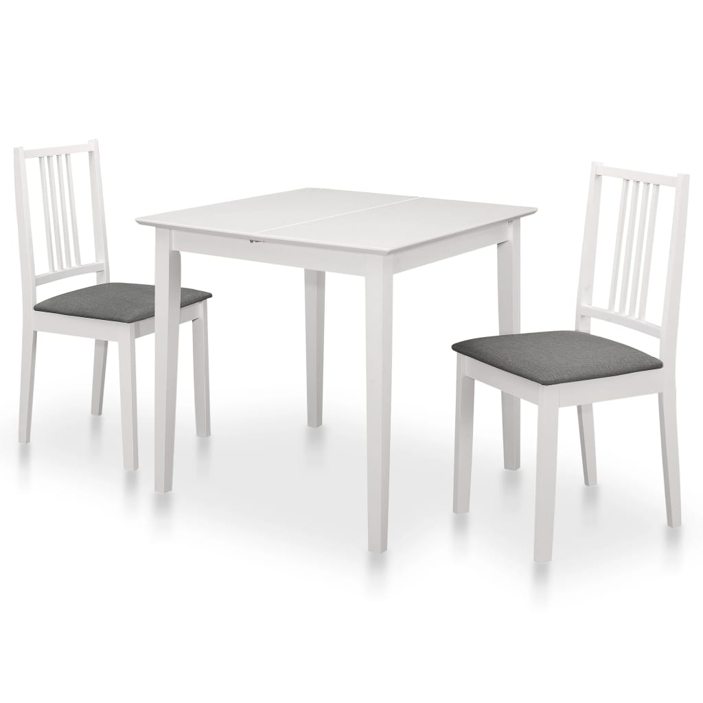 3-delige Eethoek MDF wit is nu te koop bij PeponiXL, paradijselijk wonen!