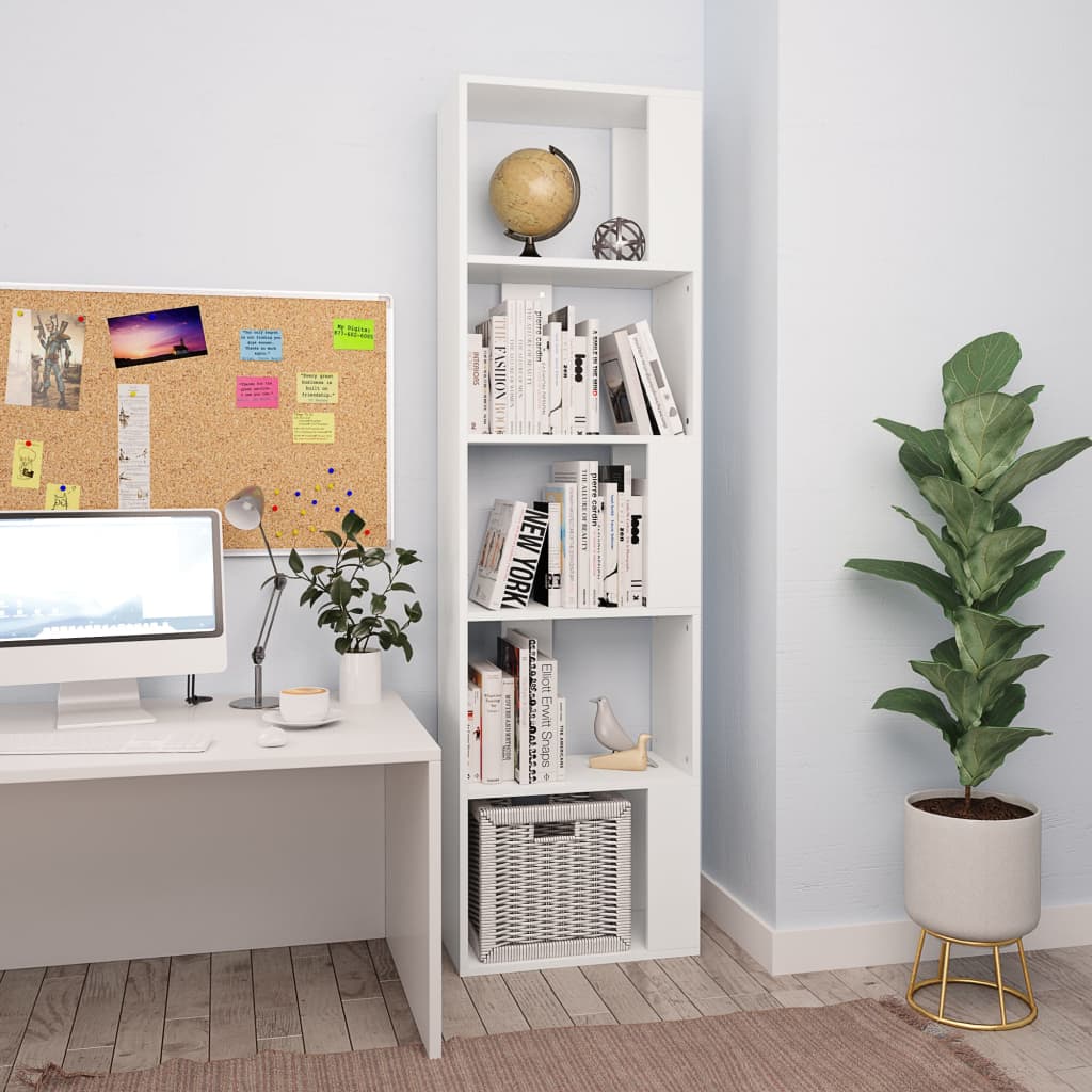 Boekenkast/kamerscherm 45x24x159 cm bewerkt hout wit is nu te koop bij PeponiXL, paradijselijk wonen!