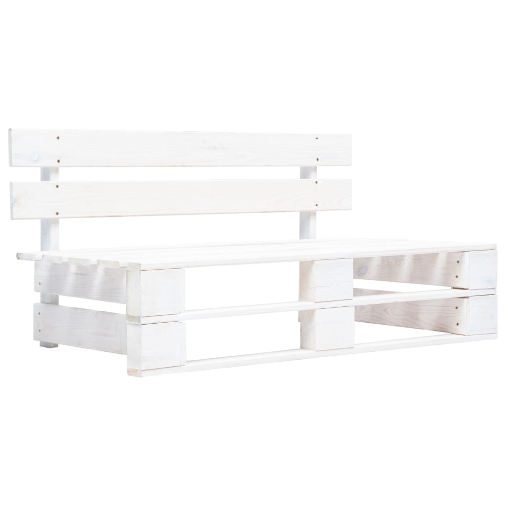 Tuinbank pallet hout wit is nu te koop bij PeponiXL, paradijselijk wonen!