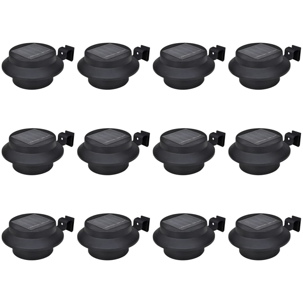 Schuttinglampen 12 st solar LED zwart is nu te koop bij PeponiXL, paradijselijk wonen!