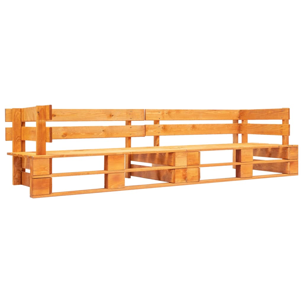 Tuinbank 2-zits pallet hout honingbruin is nu te koop bij PeponiXL, paradijselijk wonen!