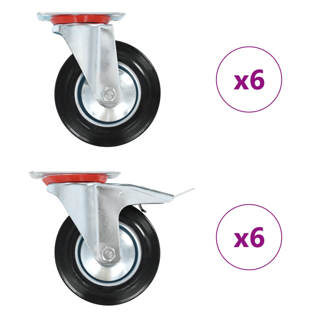 12 st Zwenkwielen 160 mm is nu te koop bij PeponiXL, paradijselijk wonen!