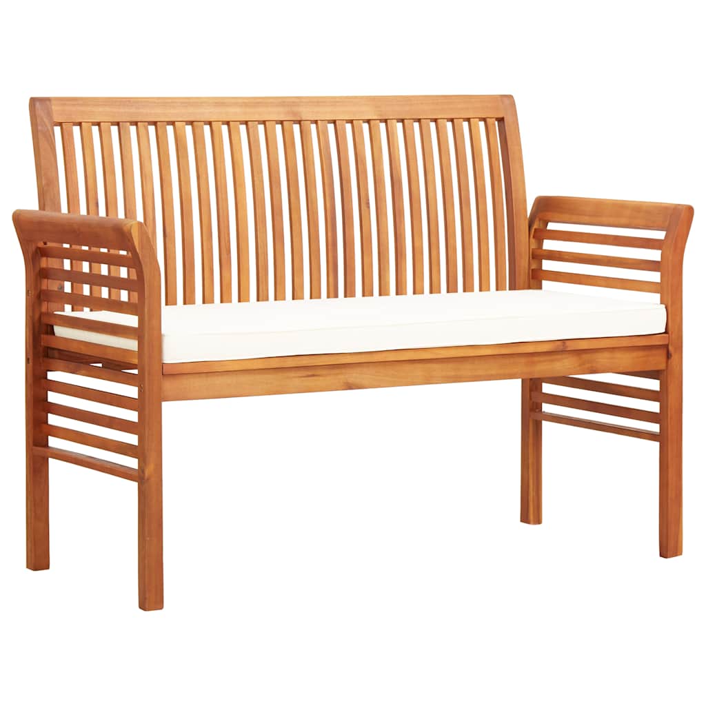 Tuinbank 2-zits met kussen 120 cm massief acaciahout is nu te koop bij PeponiXL, paradijselijk wonen!