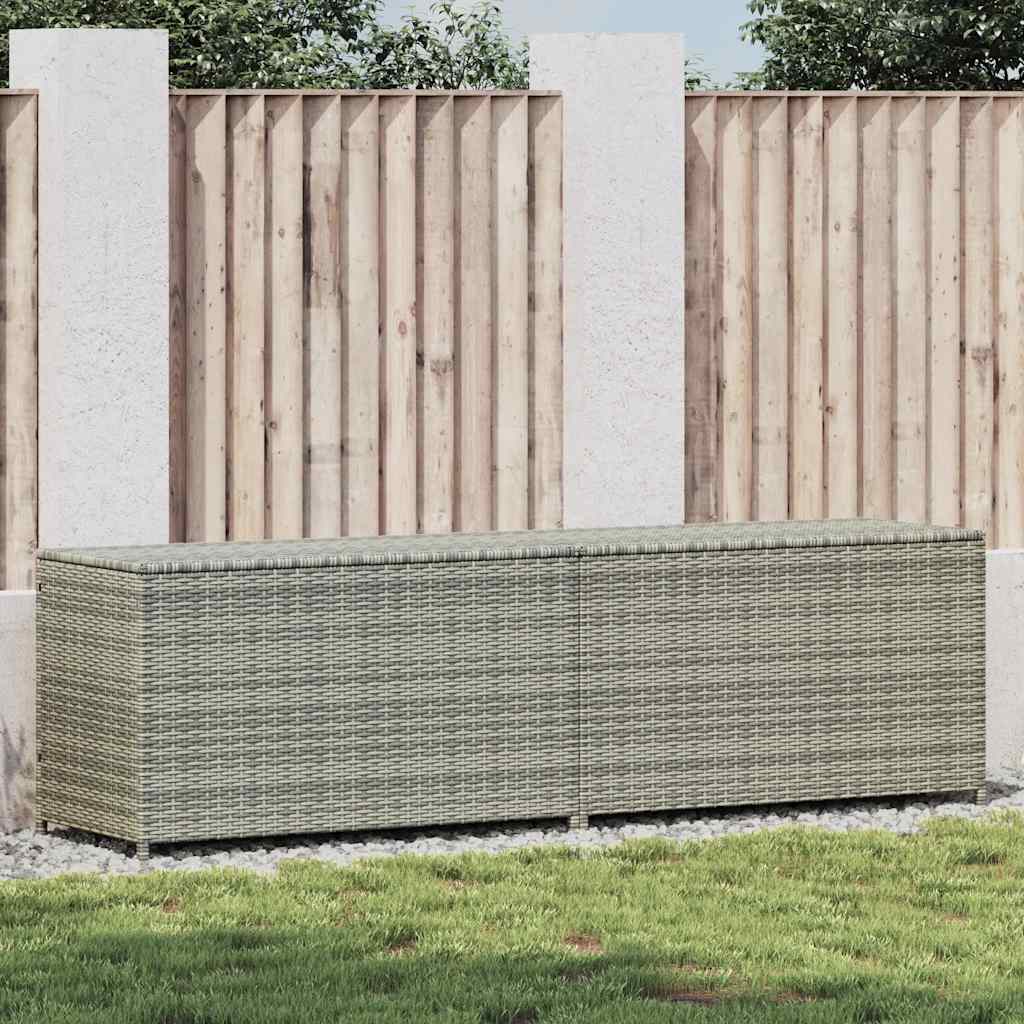 Tuinbox 200x50x60 cm poly rattan grijs is nu te koop bij PeponiXL, paradijselijk wonen!