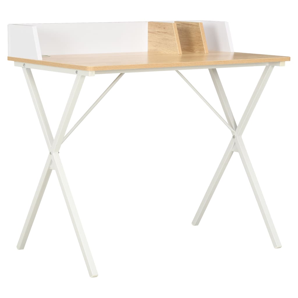 Bureau 80x50x84 cm wit en natuurlijk is nu te koop bij PeponiXL, paradijselijk wonen!