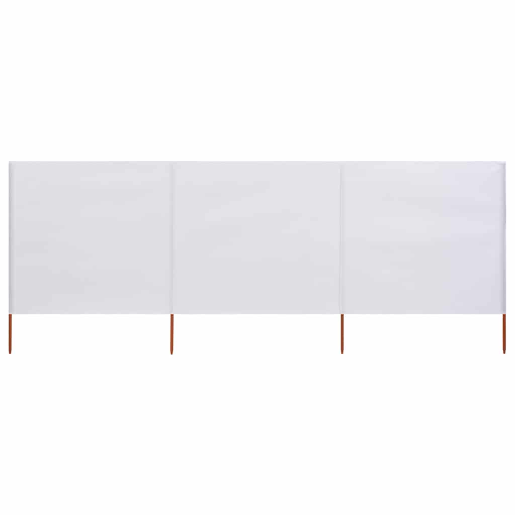Windscherm 3-panelen 400x160 cm stof zandwit is nu te koop bij PeponiXL, paradijselijk wonen!