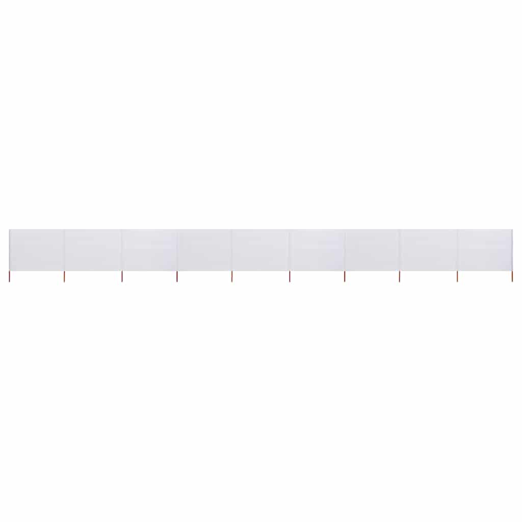 Windscherm 9-panelen 1200x80 cm stof zandwit is nu te koop bij PeponiXL, paradijselijk wonen!