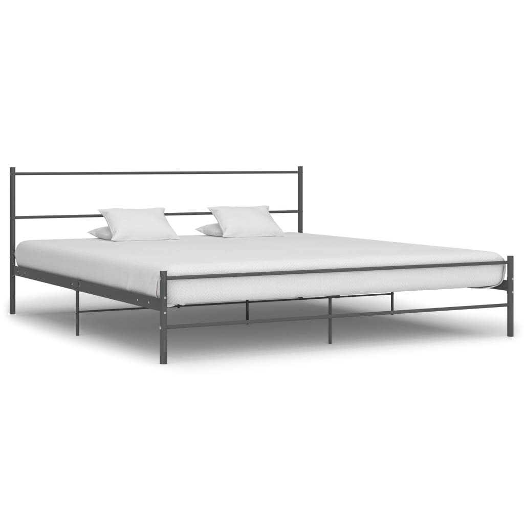 Bedframe metaal grijs 180x200 cm is nu te koop bij PeponiXL, paradijselijk wonen!