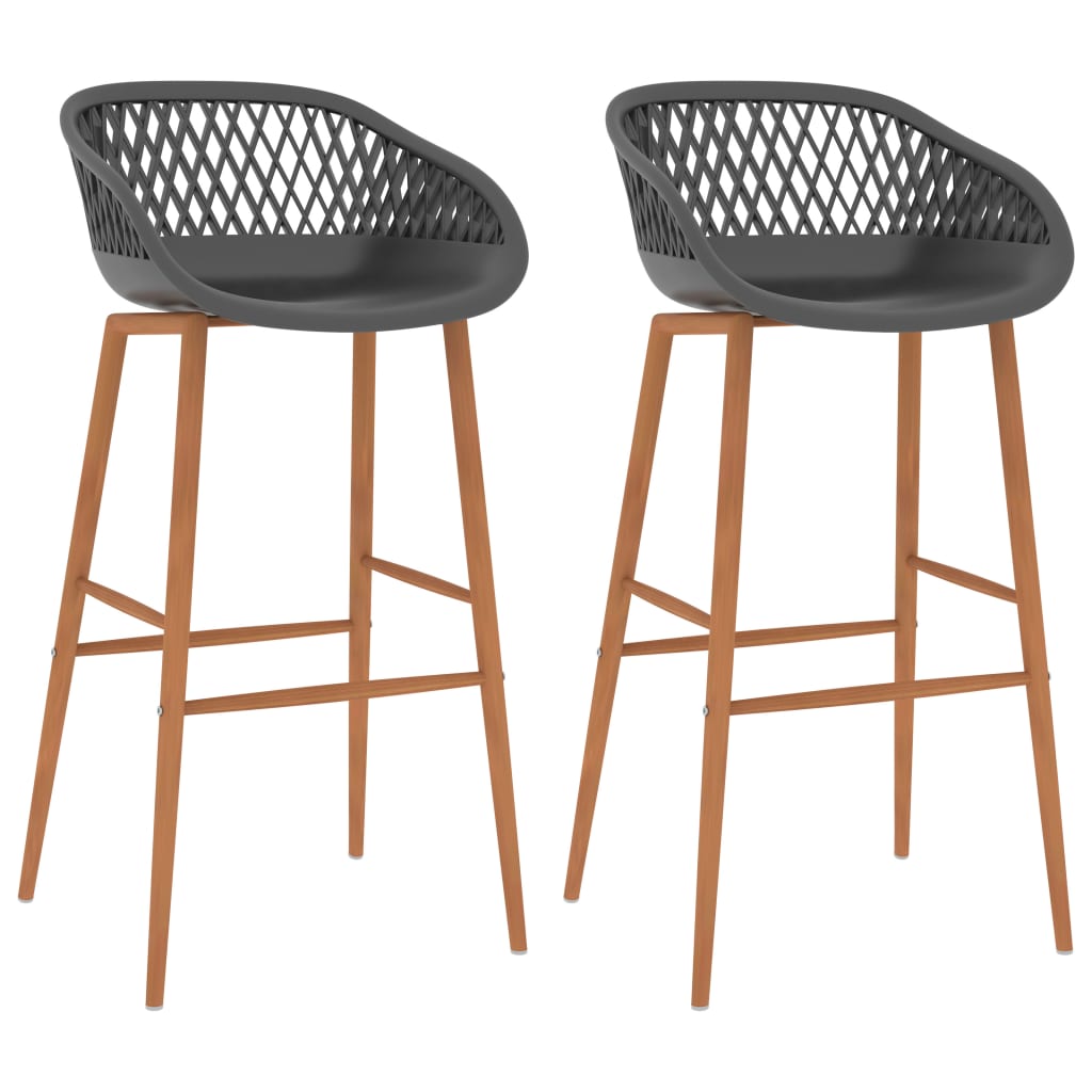 Barstoelen 2 st grijs is nu te koop bij PeponiXL, paradijselijk wonen!
