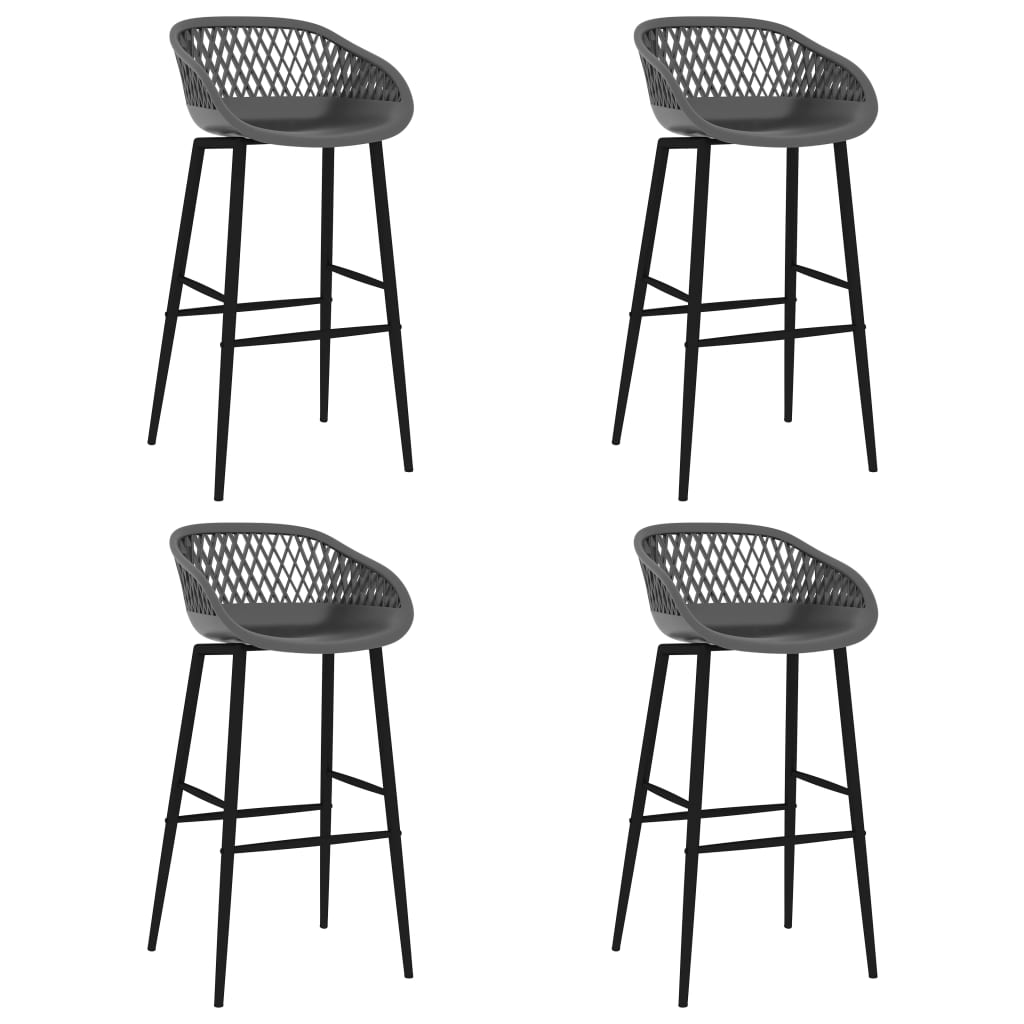 Barstoelen 4 st grijs is nu te koop bij PeponiXL, paradijselijk wonen!