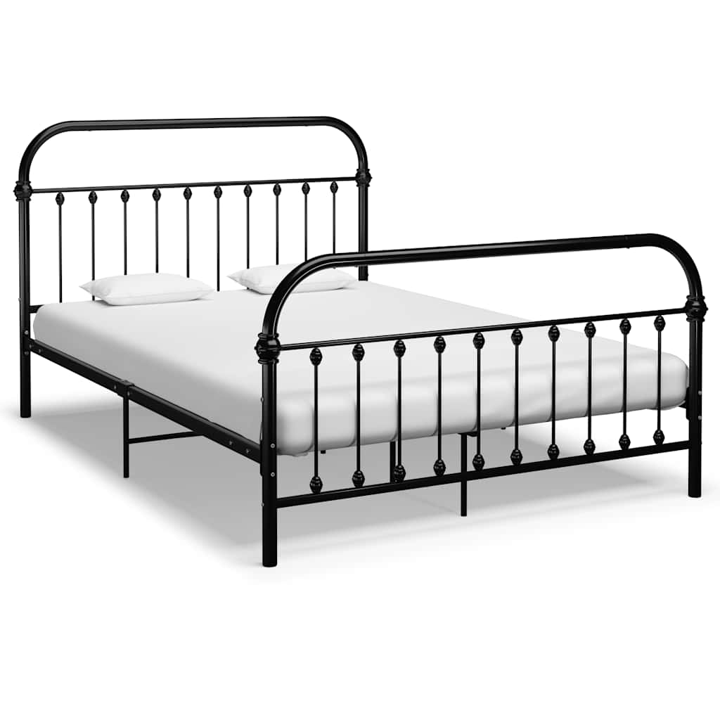 Bedframe metaal zwart 120x200 cm is nu te koop bij PeponiXL, paradijselijk wonen!