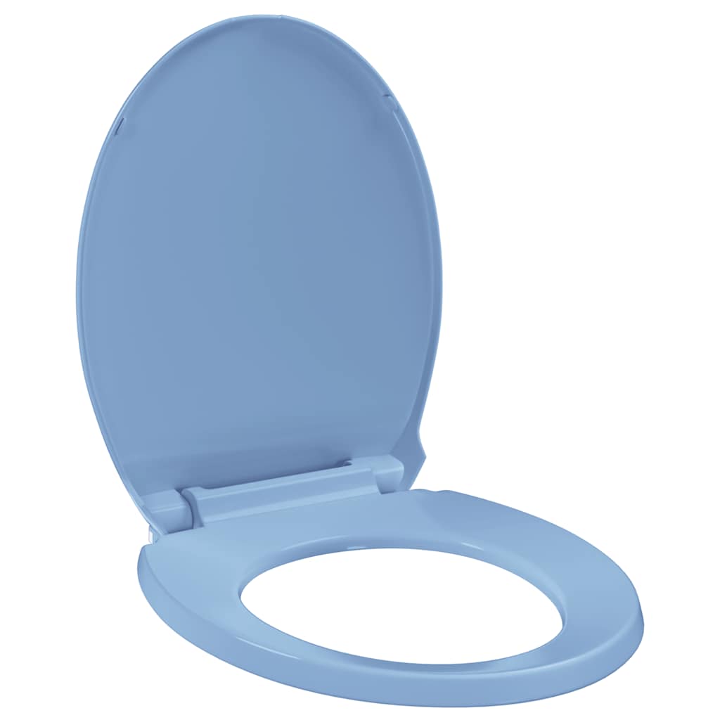 Toiletbril soft-close en quick-release ovaal blauw is nu te koop bij PeponiXL, paradijselijk wonen!