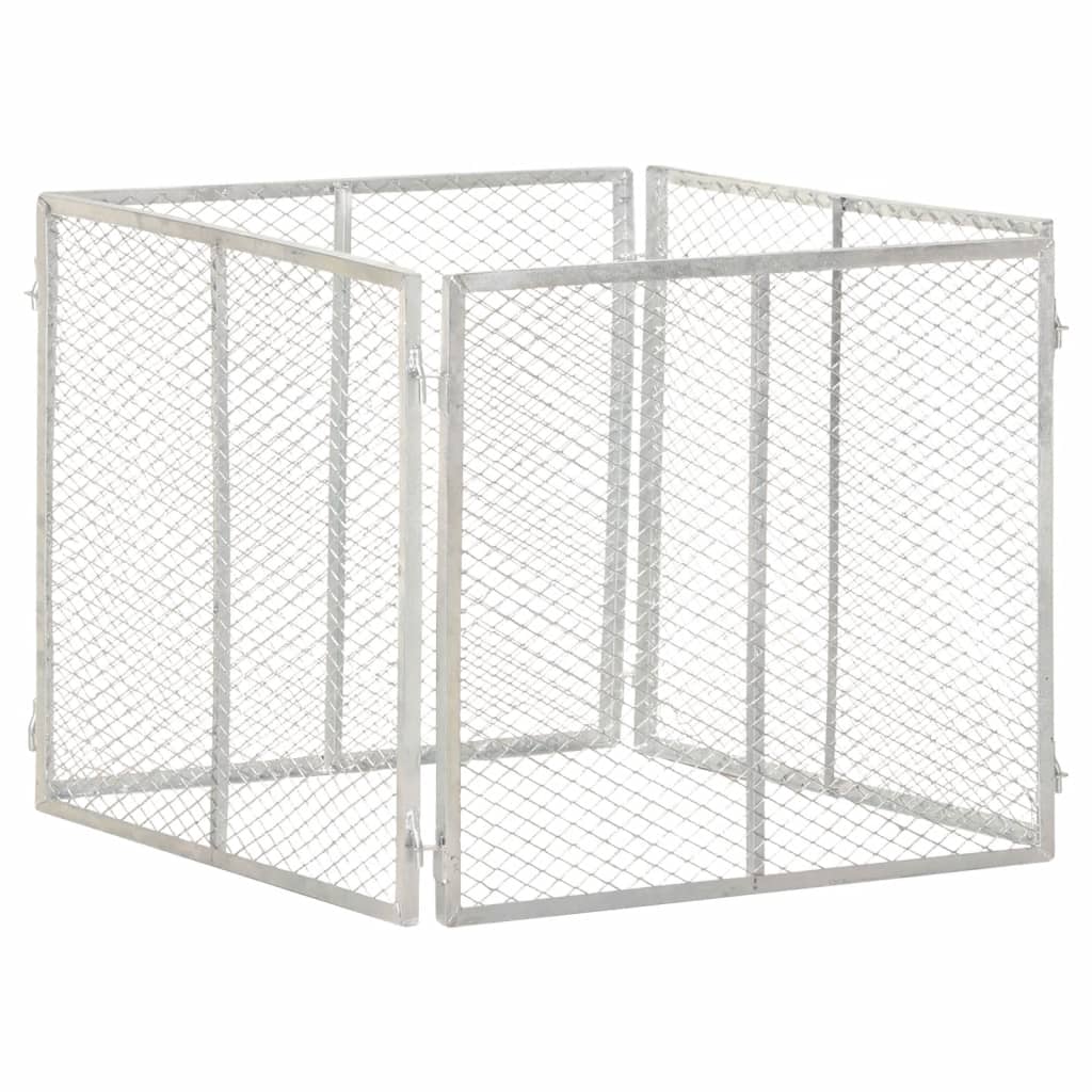 Compostbak 85x85x70 cm gegalvaniseerd staal is nu te koop bij PeponiXL, paradijselijk wonen!