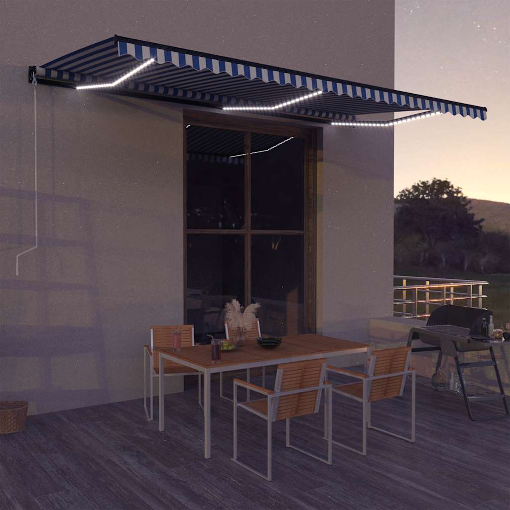 Elektrisch zonnescherm met led en sensor 6 x 3 m is nu te koop bij PeponiXL, paradijselijk wonen!