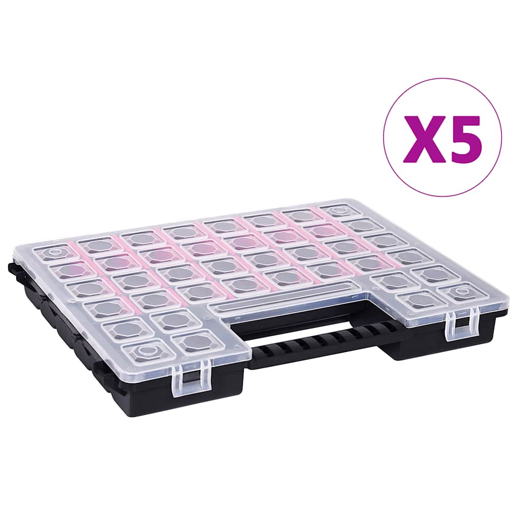 Assortimentsdozen 5 st met verdelers 385x283x50 mm kunststof is nu te koop bij PeponiXL, paradijselijk wonen!