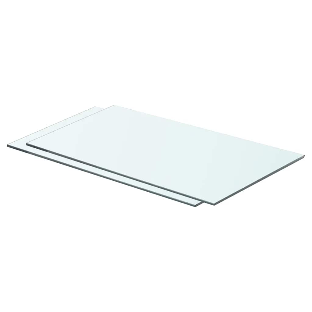 Schappen 2 st 60x30 cm glas transparant is nu te koop bij PeponiXL, paradijselijk wonen!