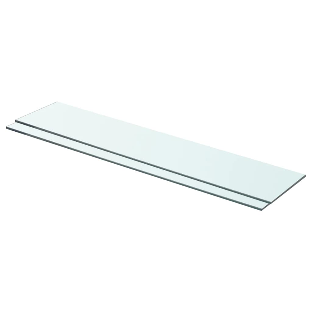 Schappen 2 st 70x15 cm glas transparant is nu te koop bij PeponiXL, paradijselijk wonen!
