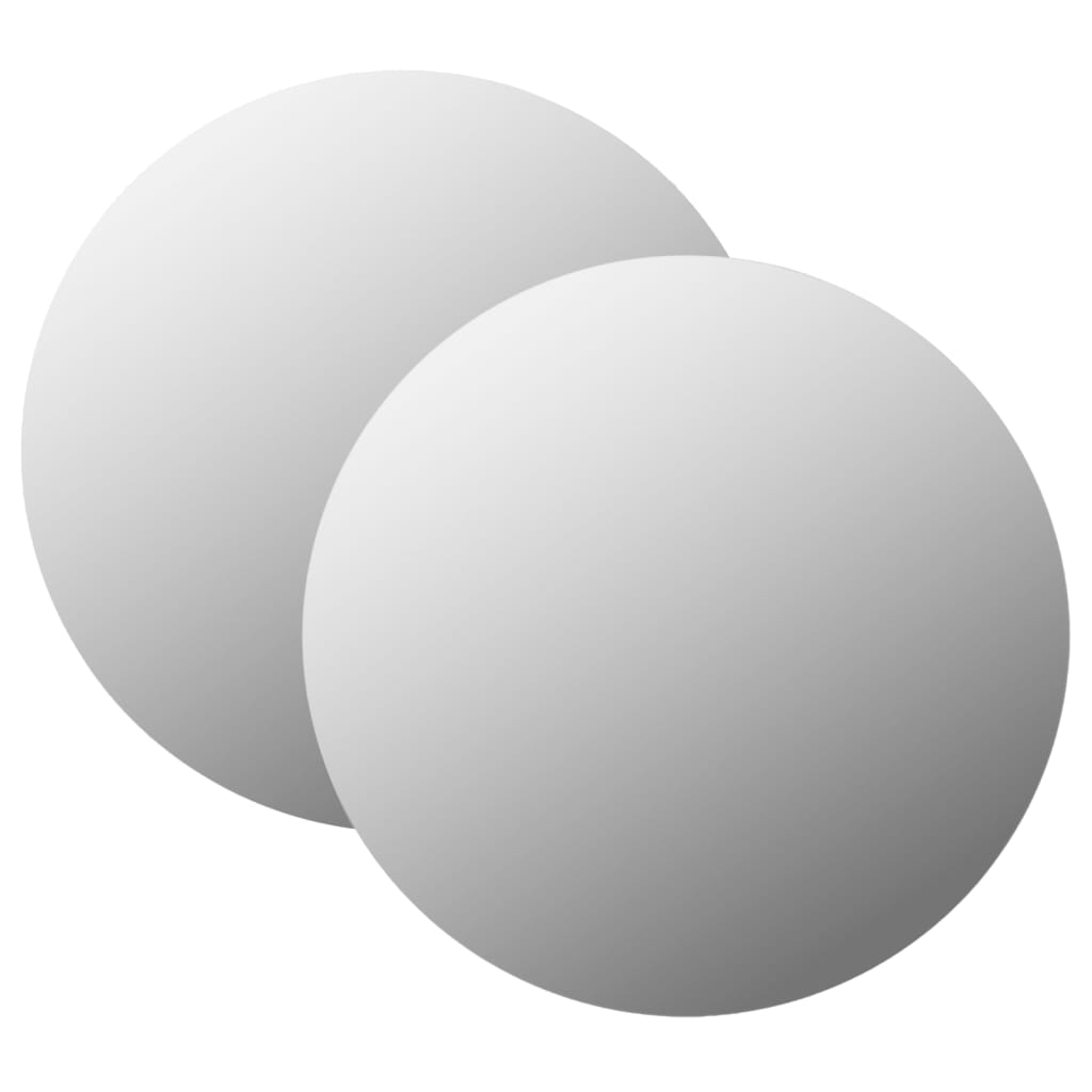 Wandspiegels 2 st rond 50 cm glas is nu te koop bij PeponiXL, paradijselijk wonen!