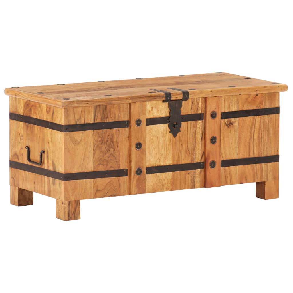 Opbergkist 90x40x40 cm massief acaciahout is nu te koop bij PeponiXL, paradijselijk wonen!