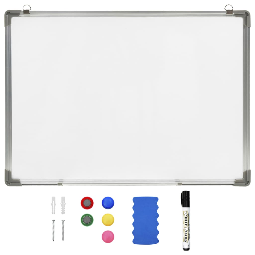 Whiteboard magnetisch 90x60 cm staal wit is nu te koop bij PeponiXL, paradijselijk wonen!