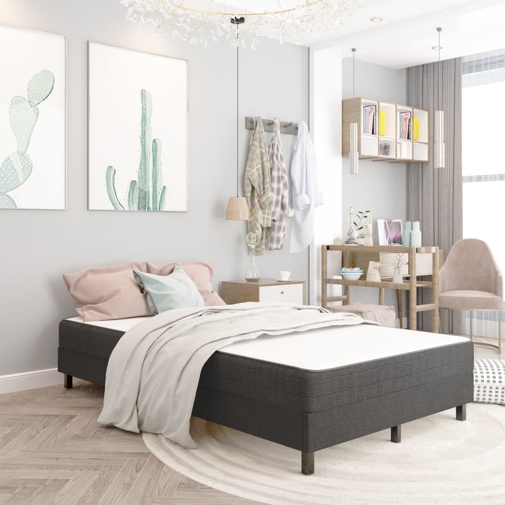 Boxspring stof donkergrijs 120x200 cm is nu te koop bij PeponiXL, paradijselijk wonen!