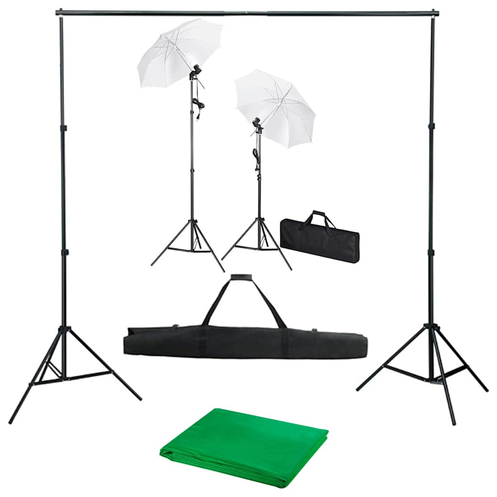 Fotostudioset met achtergrond, lampen en paraplu's is nu te koop bij PeponiXL, paradijselijk wonen!