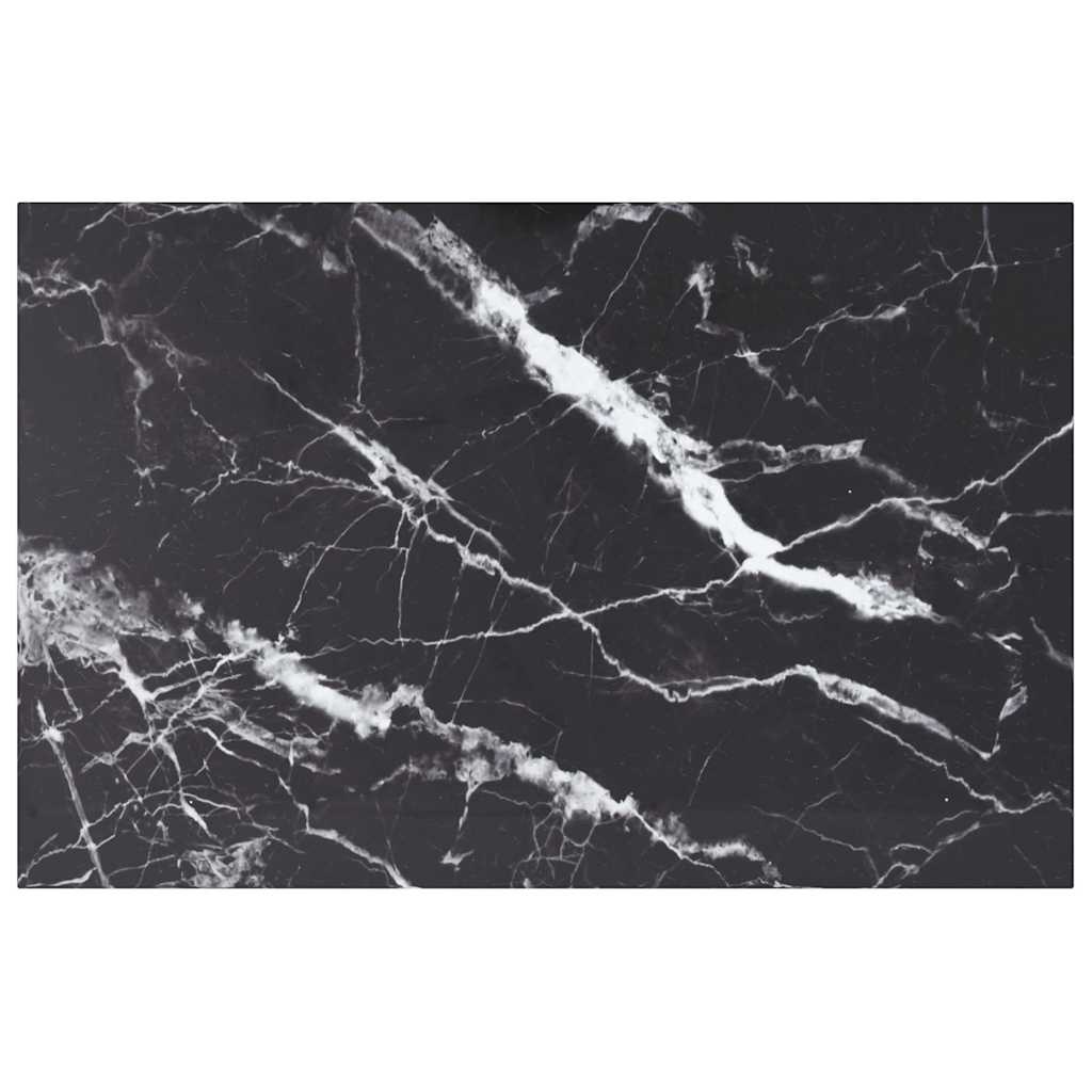 Tafelblad 100x62 cm 8 mm gehard glas met marmeren design zwart is nu te koop bij PeponiXL, paradijselijk wonen!