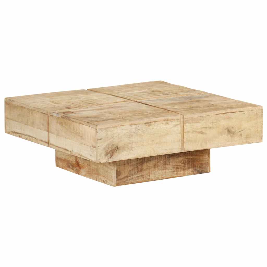 Salontafel 80x80x28 cm massief mangohout is nu te koop bij PeponiXL, paradijselijk wonen!