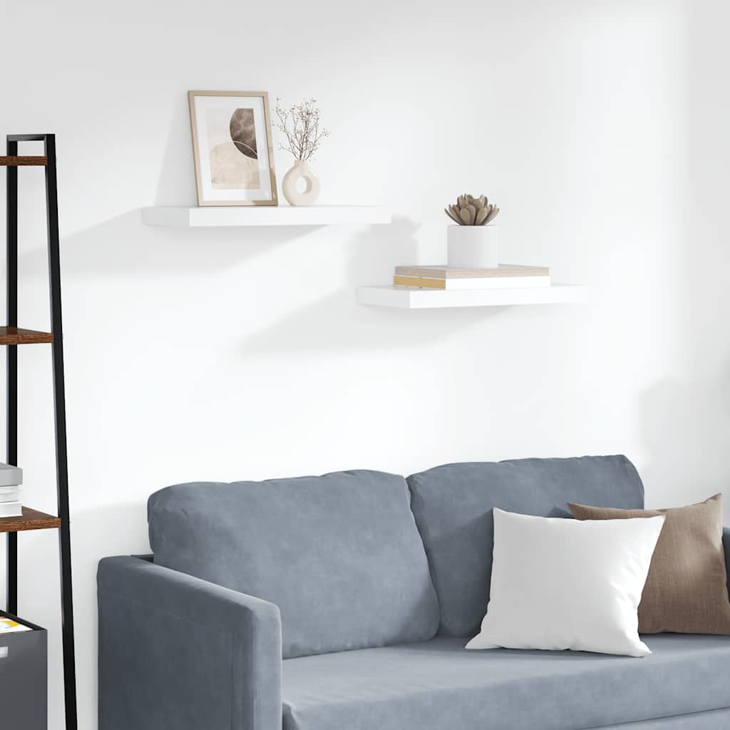 Wandschappen zwevend 2 st 50x23,5x3,8 cm MDF wit is nu te koop bij PeponiXL, paradijselijk wonen!