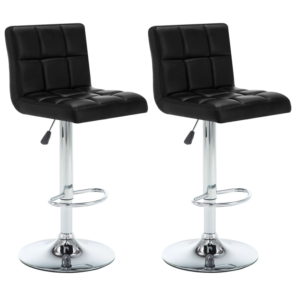 Barstoelen 2 st kunstleer zwart is nu te koop bij PeponiXL, paradijselijk wonen!