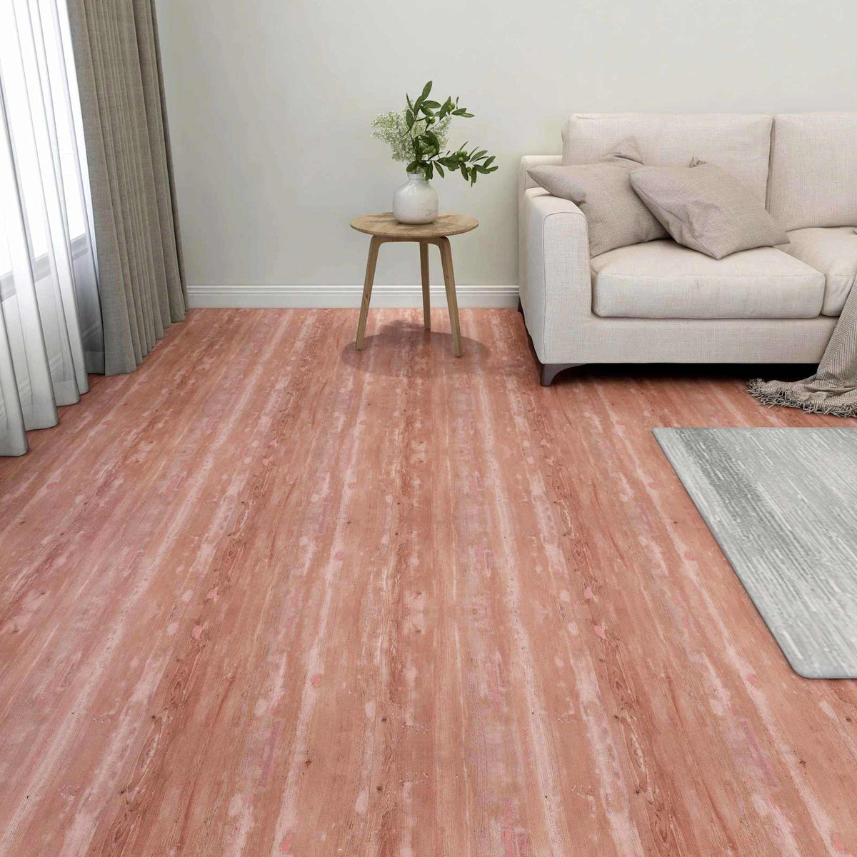 Vloerplanken 55 pcs Rood 5,11 m² PVC is nu te koop bij PeponiXL, paradijselijk wonen!