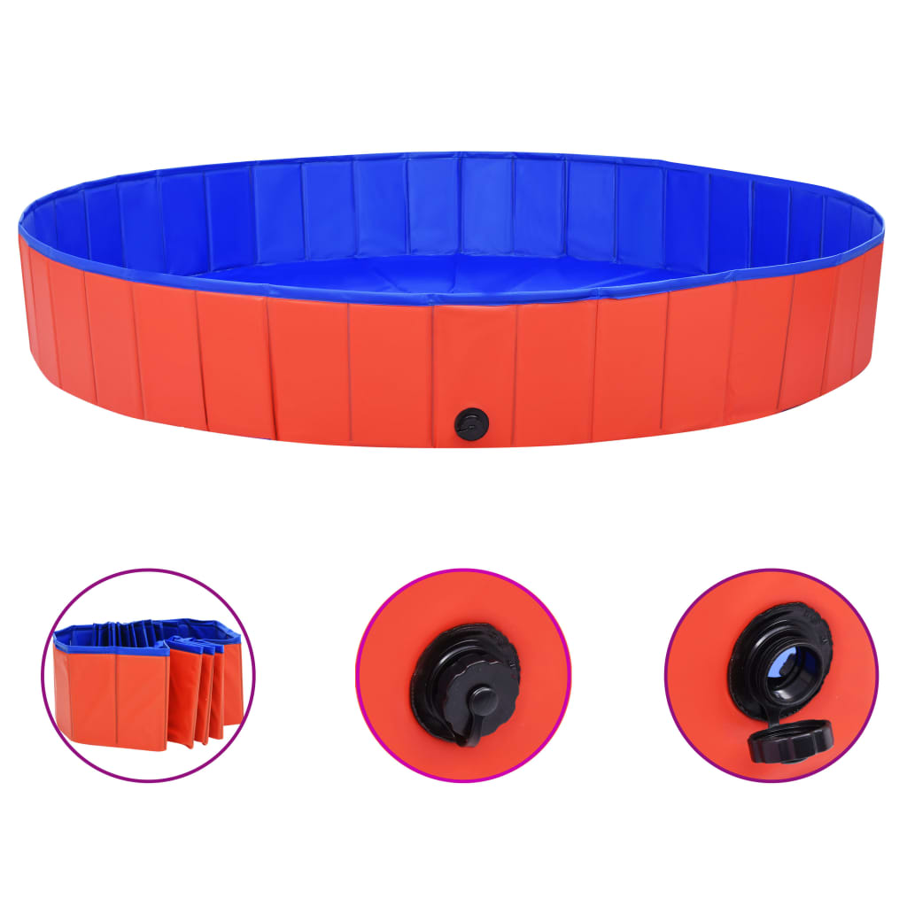 Hondenzwembad inklapbaar 200x30 cm PVC rood is nu te koop bij PeponiXL, paradijselijk wonen!