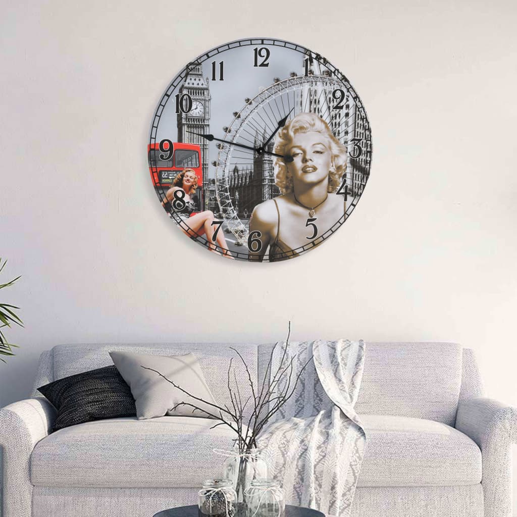 Wandklok vintage stijl 60 cm is nu te koop bij PeponiXL, paradijselijk wonen!
