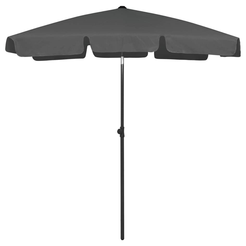 Strandparasol 180x120 cm antracietkleurig is nu te koop bij PeponiXL, paradijselijk wonen!
