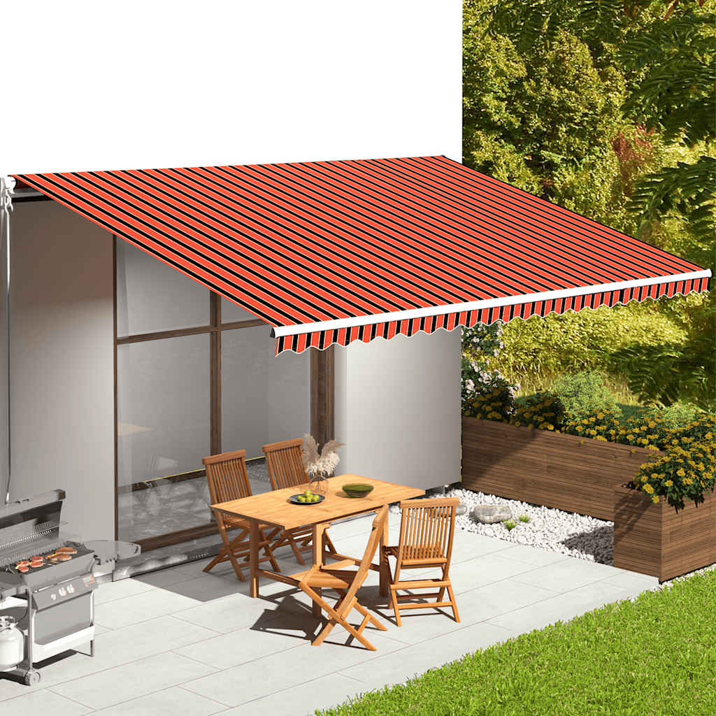Vervangingsdoek voor luifel 6x3,5 m oranje en bruin is nu te koop bij PeponiXL, paradijselijk wonen!