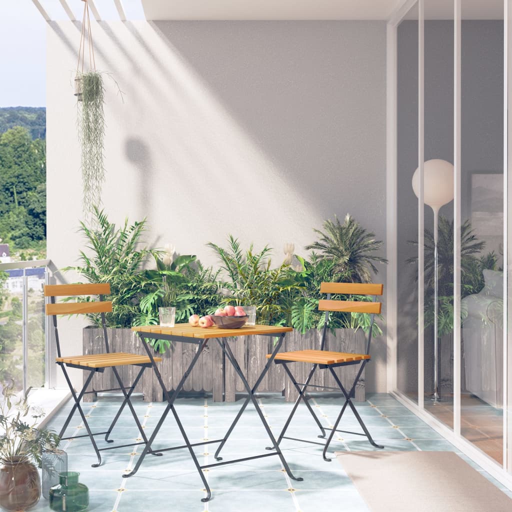 3-delige Bistroset inklapbaar massief acaciahout is nu te koop bij PeponiXL, paradijselijk wonen!