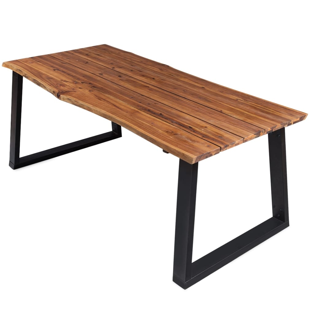 Eettafel 170x90x75 cm massief acaciahout is nu te koop bij PeponiXL, paradijselijk wonen!