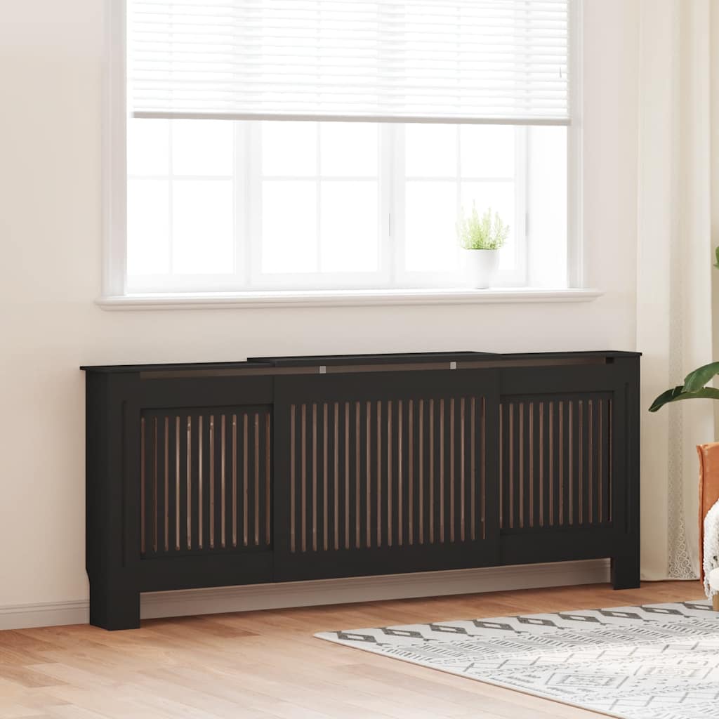 Radiatorombouw 205 cm bewerkt hout zwart is nu te koop bij PeponiXL, paradijselijk wonen!