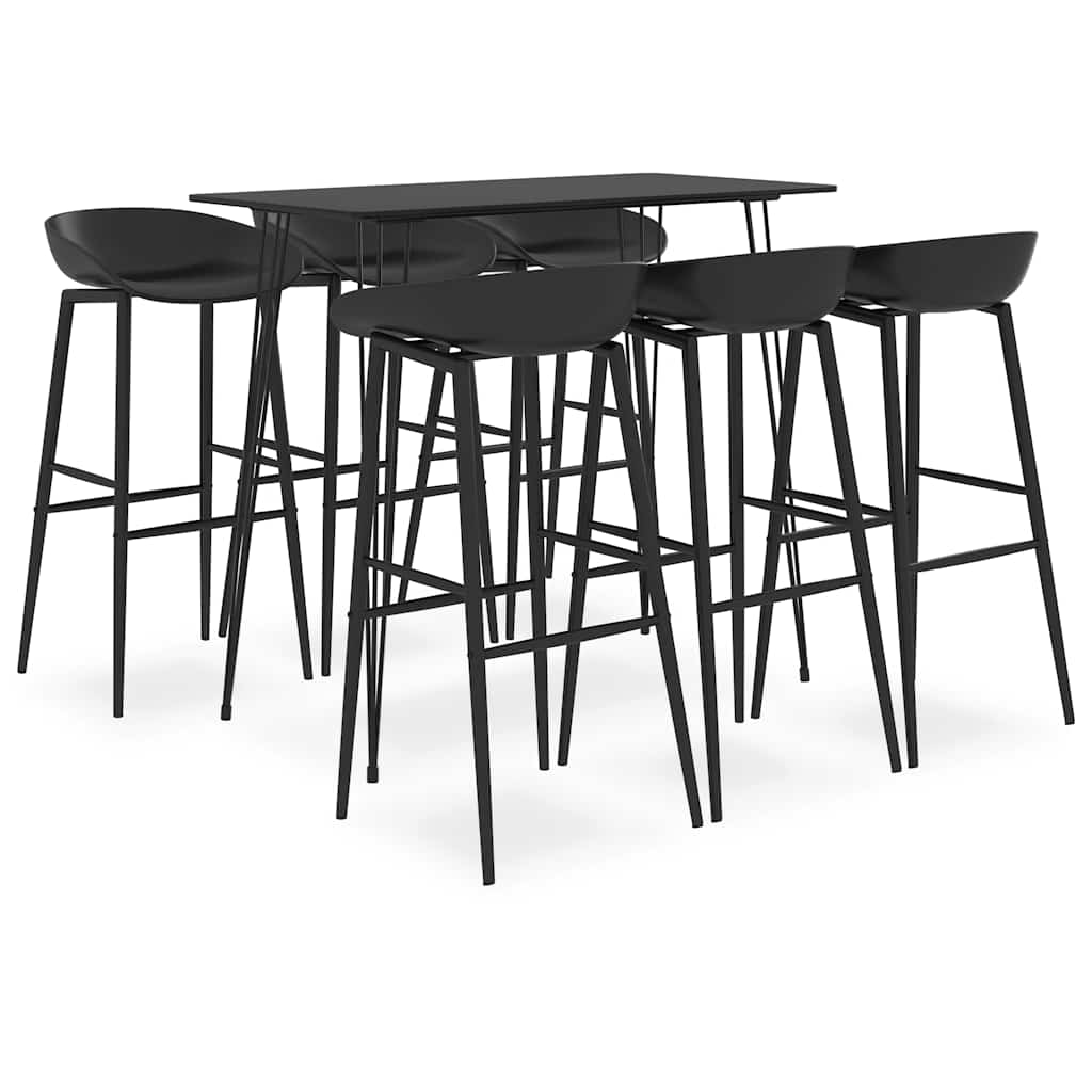 7-delige Barset zwart is nu te koop bij PeponiXL, paradijselijk wonen!