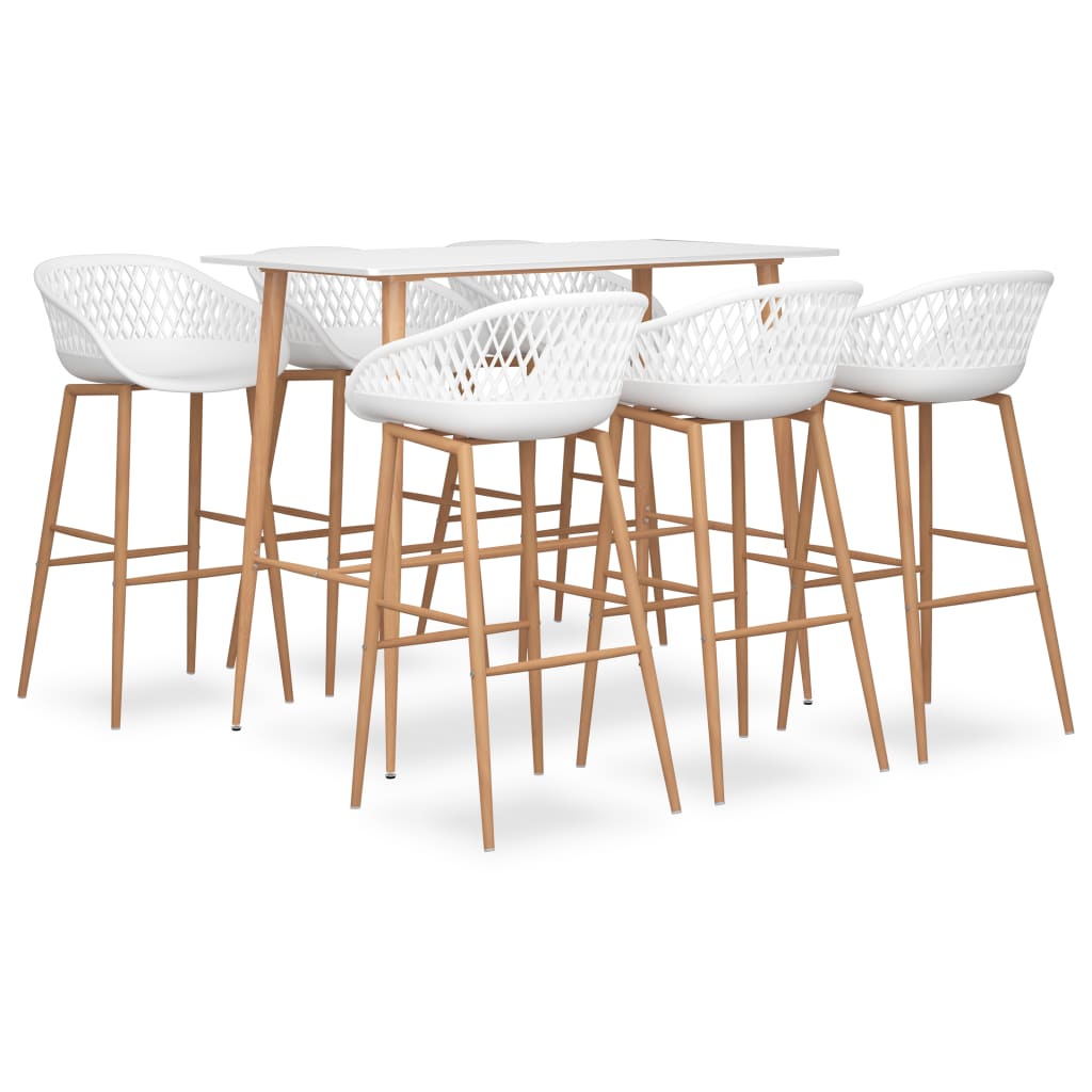 7-delige Barset wit is nu te koop bij PeponiXL, paradijselijk wonen!