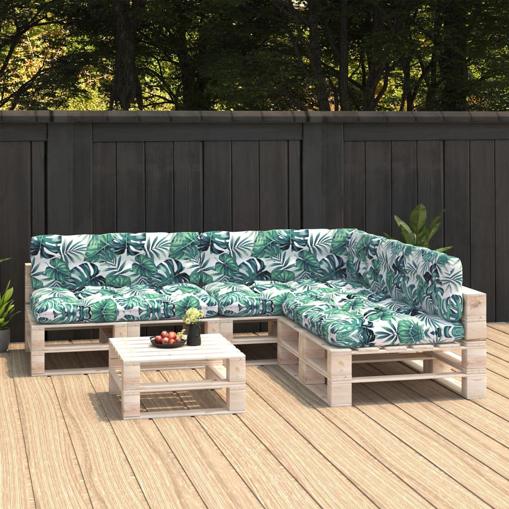 Bankkussens pallet 7 st bladpatroon is nu te koop bij PeponiXL, paradijselijk wonen!
