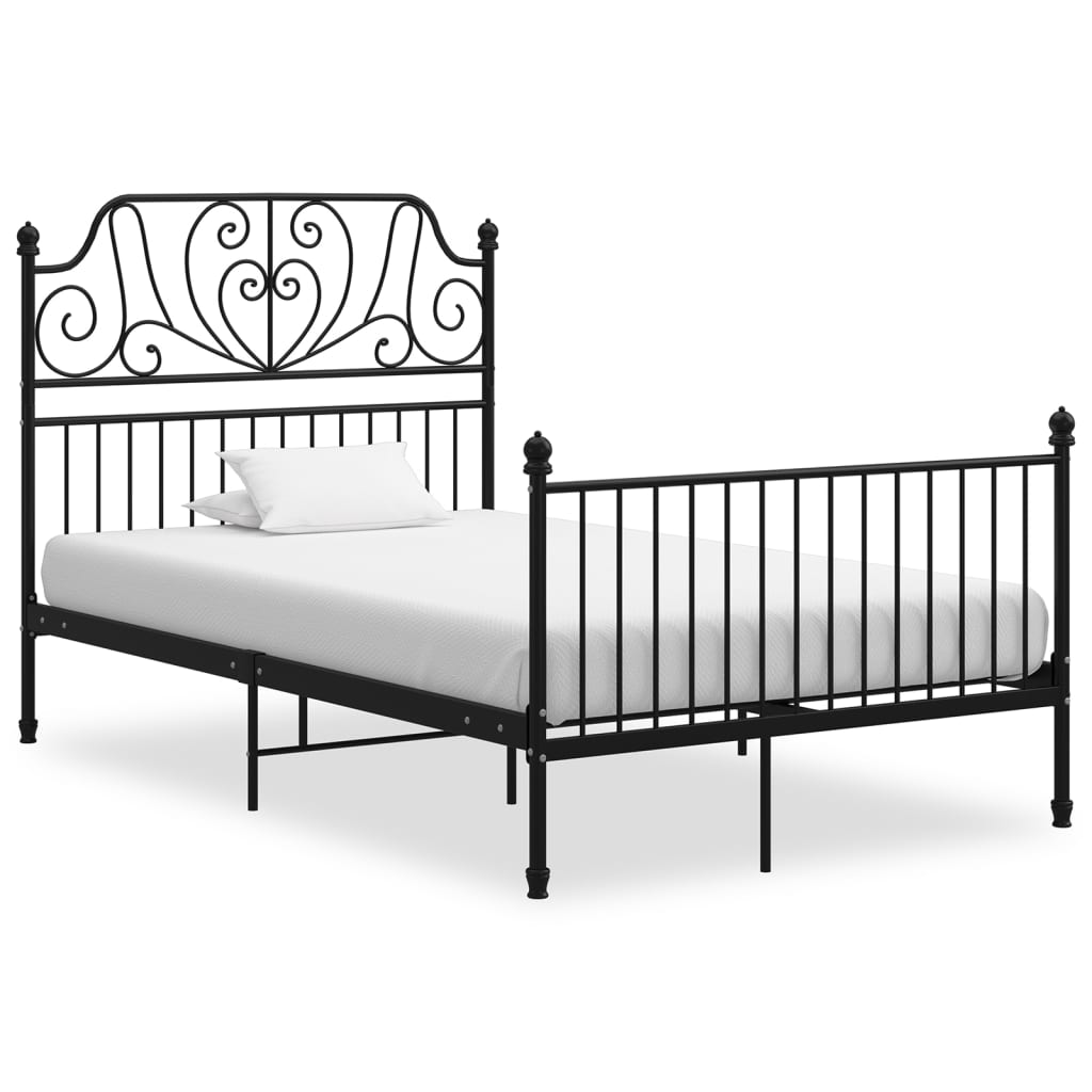 Bedframe metaal zwart 120x200 cm is nu te koop bij PeponiXL, paradijselijk wonen!