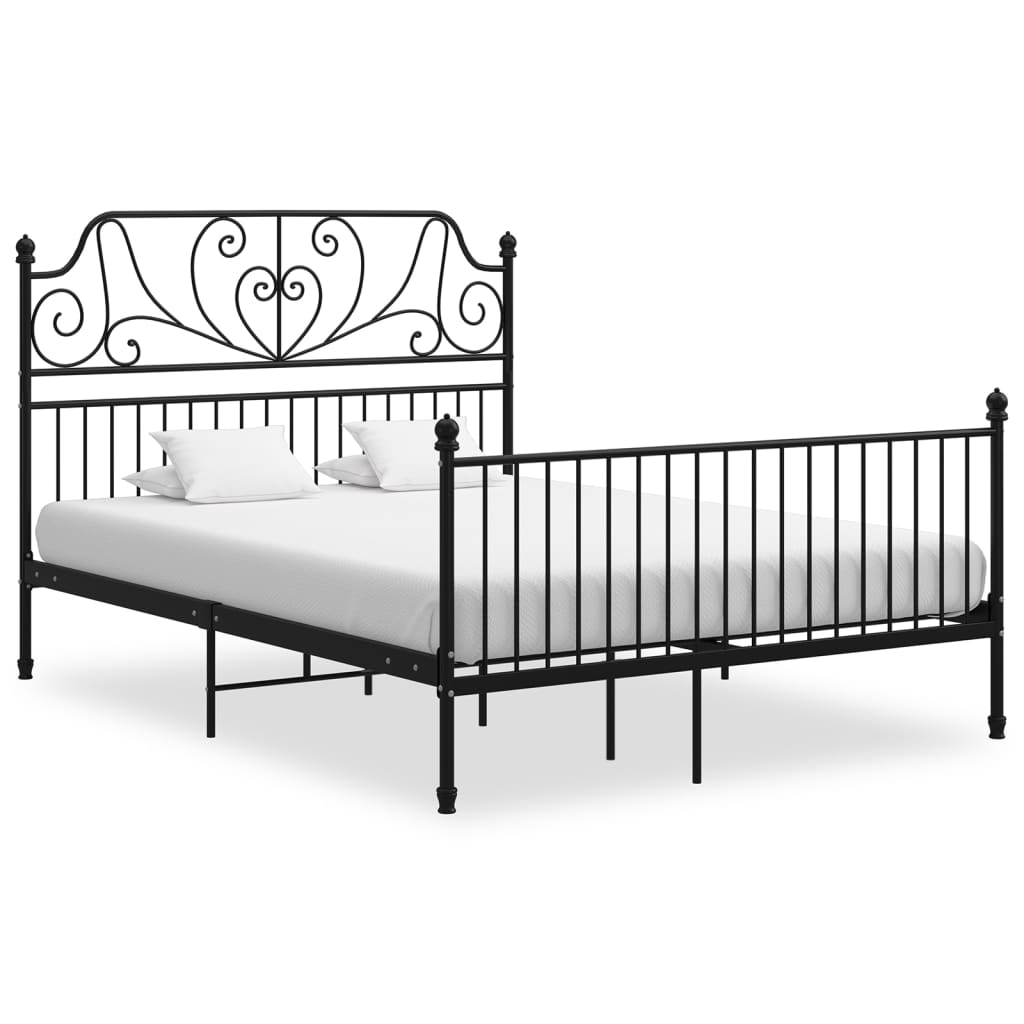 Bedframe metaal zwart 160x200 cm is nu te koop bij PeponiXL, paradijselijk wonen!