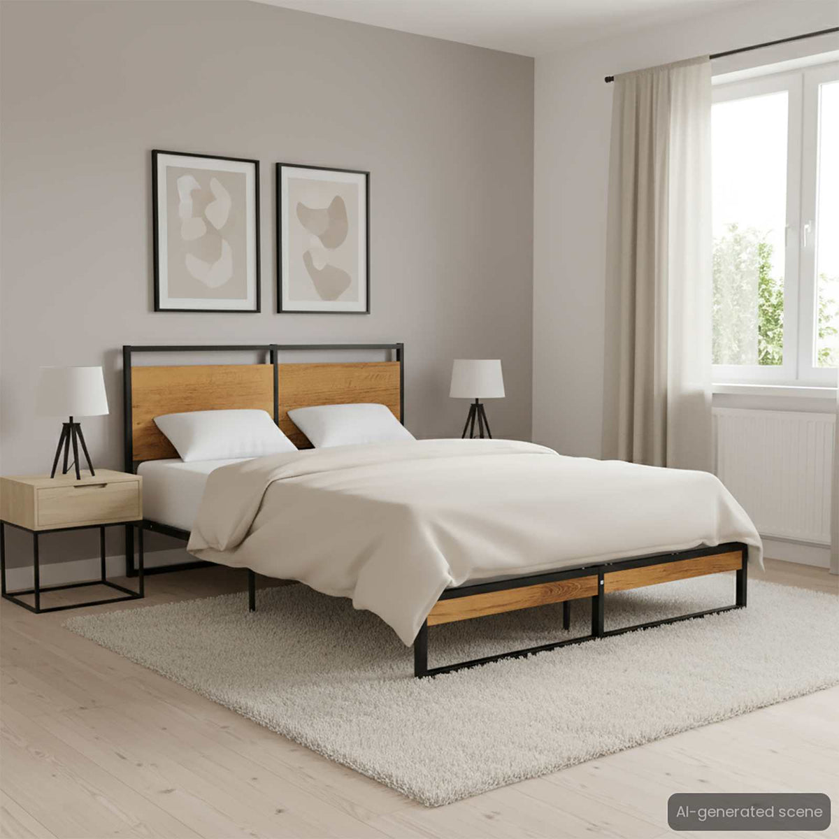 Bedframe metaal 120x200 cm is nu te koop bij PeponiXL, paradijselijk wonen!