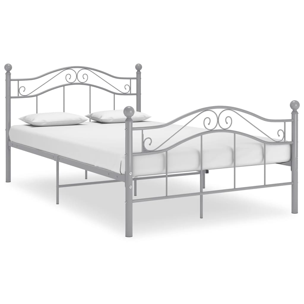 Bedframe metaal grijs 120x200 cm is nu te koop bij PeponiXL, paradijselijk wonen!